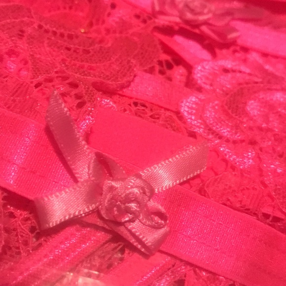 Open Exposed Crotchless Lingerie Set S-2X regular & plus size BRA PANTY GARTER=3 - Picture 4 of 5